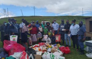 Engcobo SAPS Crime Prevention Unit members reach out to a family in need